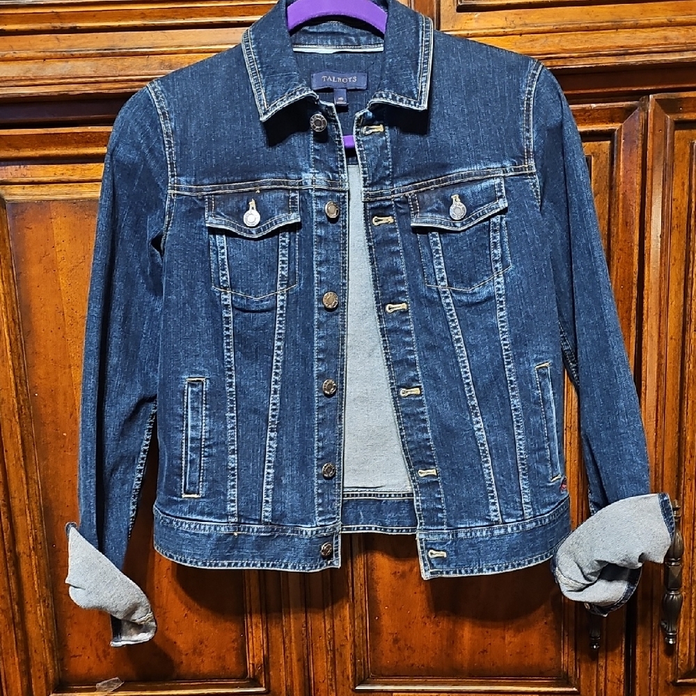 Talbots Dark Blue Denim Jacket Sz. XS - Never Worn!